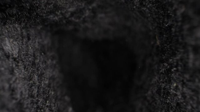 wood micro shot texture black and white red  probe lenses tunnel tube graohic closing