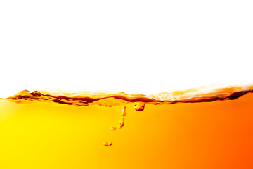 The surface of the orange water ripples looks like beer.