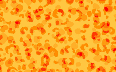 Abstract modern leopard seamless pattern. Animals trendy background. Orange decorative vector stock illustration for print, card, postcard, fabric, textile. Modern ornament of stylized skin