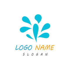 Fototapeta premium water splash icon vector illustration design template