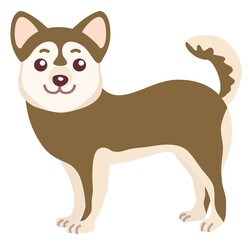 こげ茶色の犬のイラスト