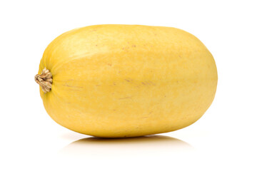 organic spaghetti squash Cucurbita pepo vegetable on white background