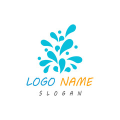 water splash icon vector illustration design template