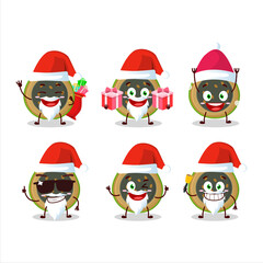 Santa Claus emoticons with slice of alibertia cartoon character