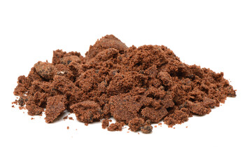 brown sugar on white background