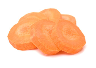 Fresh carrot on a white background