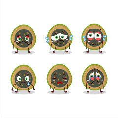 Slice of alibertia cartoon character with sad expression