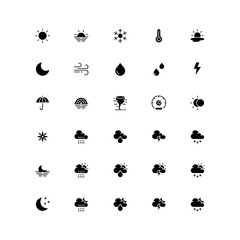 weather icon set in solid style