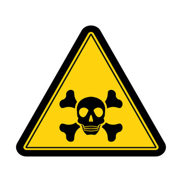 Danger poison area sign and symbol graphic design vector illustration