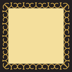 A golden text box frame background image.