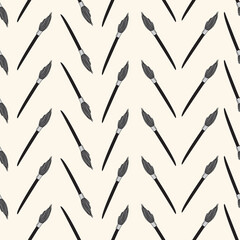 Paint Brush Cheveron seamless vector repeat paintbrushes creating a zigzag chevron pattern surface design