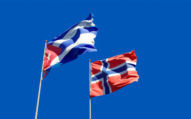 Flags of Norway and Cuba.