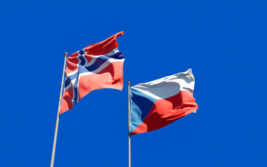 Flags of Norway and Czech.