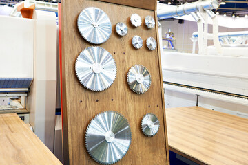 Circular saws at exhibition