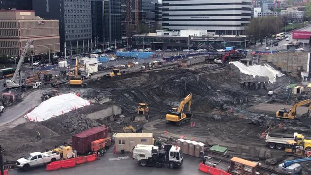 Lots of noise and activity,  which means progress in the city.