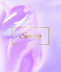 Flower template for a holiday card, a wedding invitation. Vector white background with delicate pink flowers.