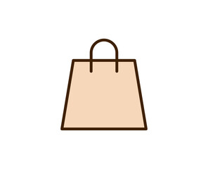Shopping bag line icon. Vector symbol in trendy flat style on white background. Commerce sing for design.