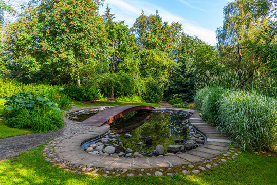 View of the botanical garden at Akureyri, Iceland