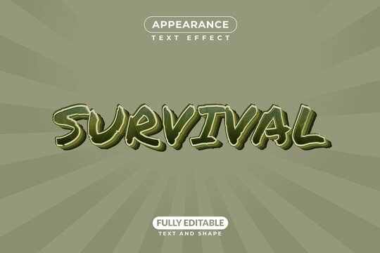 Editable Survival Zombie Attack Texture Text Effect Style