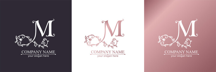 Fototapeta premium Premium Vector M logo. Monnogram. Personal logo or sign for branding an elite company.
