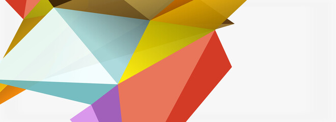 3d mosaic abstract backgrounds, low poly shape geometric design