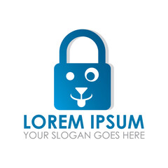 pet lock vector , abstract pet logo
