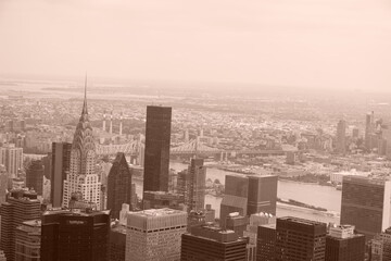 Fototapeta na wymiar ニューヨークの街を展望台から