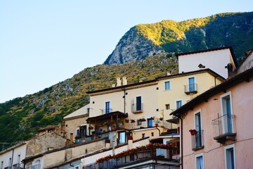 Fototapeta na wymiar Italian village in the mountains