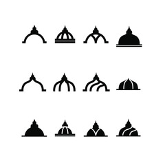 the Dome Palace set collection creative logo design. Template Vector Illustration Isolated Background