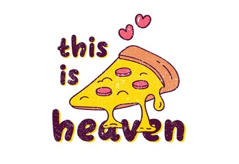 melted cheese pizza graphic shirt design