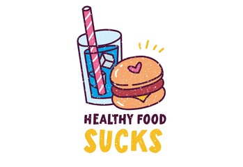 burger and soda drink graphic shirt design