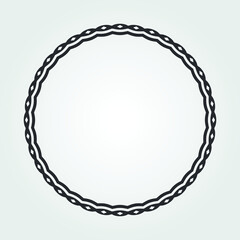 Round frame isolated on white background. Vector illustration