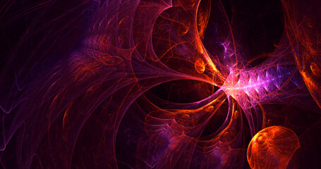 3D rendering abstract colorful fractal light background