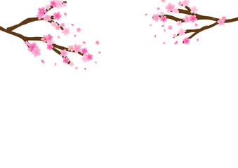 桜 桜吹雪 春 ピンク アブストラクト 背景 壁紙 Wall Mural Ontamaudon