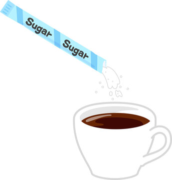コーヒーに入れられるスティックシュガー