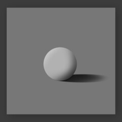 white ball on a white background