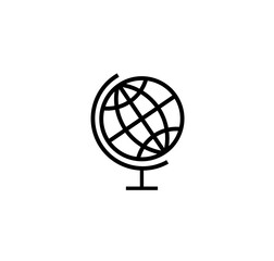 globe icon, vector simple illustration