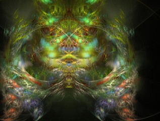 Imaginatory fractal background Image