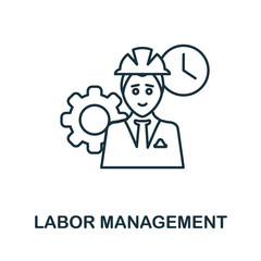 Labor Management icon. Simple element from management collection. Creative Labor Management icon for web design, templates, infographics and more