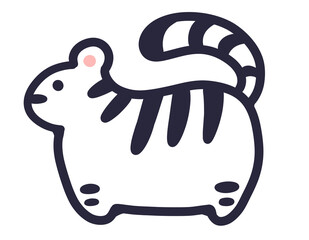シンプルなトラ　ホワイトタイガー