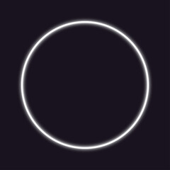Light ring vector. Light ring on black background.