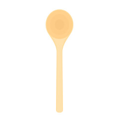 Spoon vector. Wood Spoon on white background.