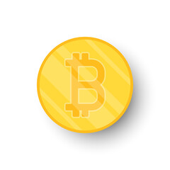 Bitcoin logo design. Gold bitcoin vector.