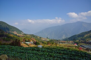 Fototapeta na wymiar Mountain landscape-Mountain View Resort in the Hsinchu,Taiwan.