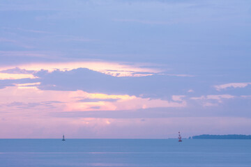 sea at twilight ,Bangpu, Thailand