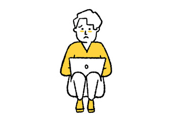 リモートワークする男性05