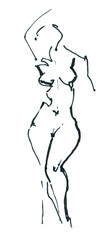 outline silhouette of woman