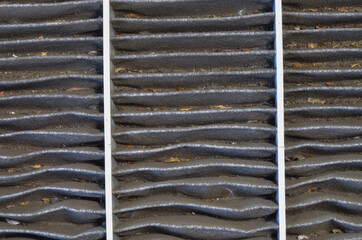 Dirty used car carbon cabin filter