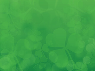 St.Patrick's day bokeh clover green background