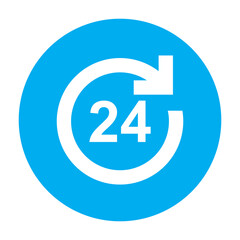 24 hour sign icon vector